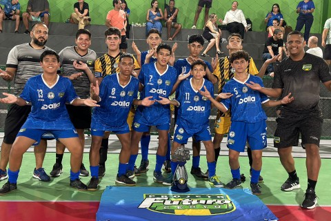 Projeto Futuro Certo é tricampeão capixaba de futsal, na categoria sub-14