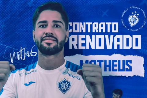 Vitória acerta a renovação com Matheus Gouveia