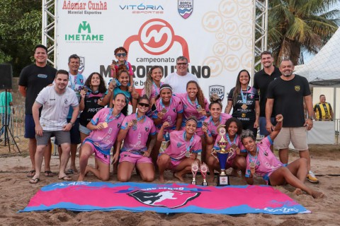 São Pedro bate o Estadual e fatura o penta do Metropolitano de beach soccer feminino